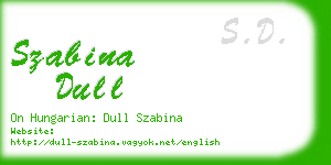 szabina dull business card